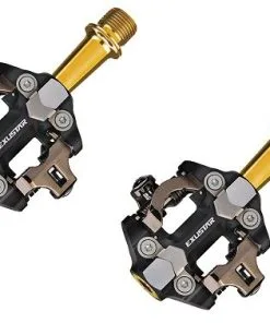 Exustar E-PM222 Titan MTB Click-Pedale Schwarz/gold [15239]