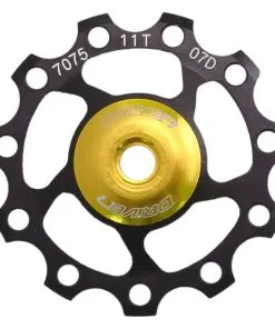 Cnc Sunrace SP860 Schaltwerksrolle Alu Gefräst Schwarz/gold 11Z (1 Stück) [19301]